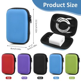 EMNIMQ Pack of 5 Playing Cards Box with Zip Storage Box for Playing Cards Blank Playing Card Case Playing Cards Case for Storing Cards, Headphones and Data Cables