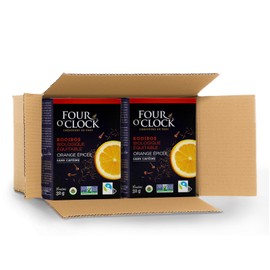 Four O'Clock Spicy Orange Rooibos Tea Organic Fairtrade, Non-Gmo, Kosher, Gluten-Free, 6 Packs (96 teabags)
