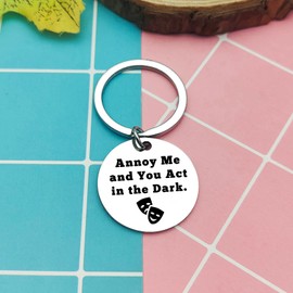 Heigebi Theater Gifts Theatre Keyring Drama Gift Tragedy and Comedy Keying Gift Drama Keyring Drama Graduation Gifts for Drama Students Actor Actress Gift Drama Keychain Theatre Broadway Drama Gifts