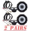 Alpine SXE1726S 6.5" Front & Rear Speakers + install kit
