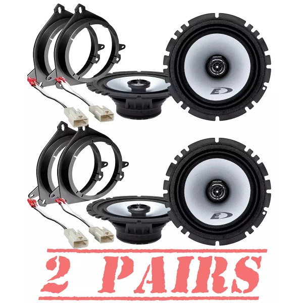 Alpine SXE1726S 6.5" Front & Rear Speakers + install kit
