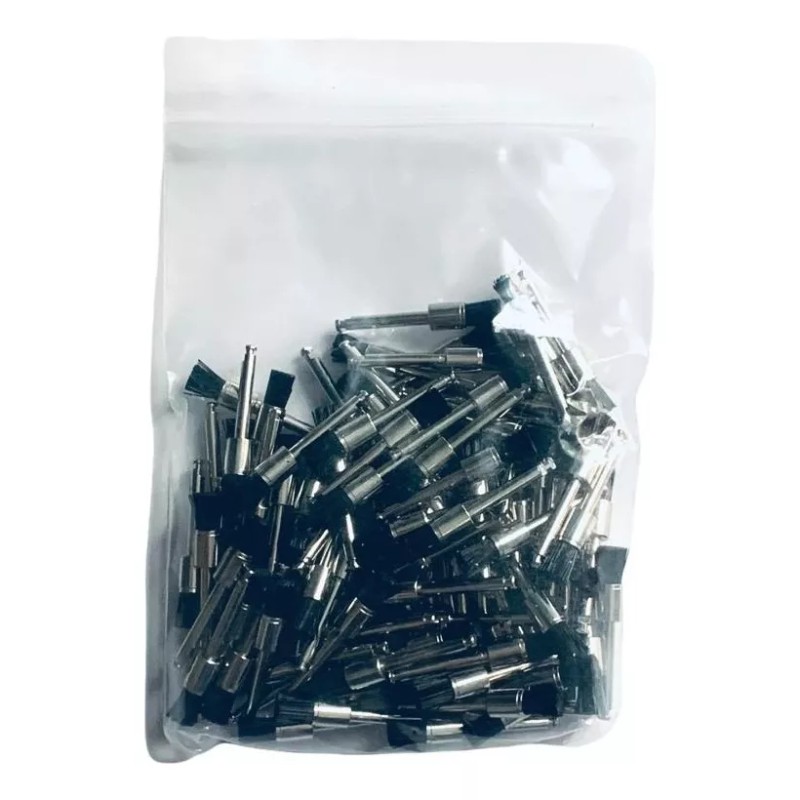 Tamedent Kit De 100 Cepillos Para Profilaxis Cortos Color Negro