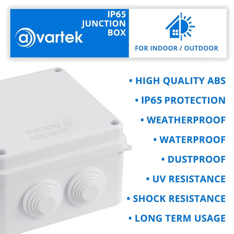 IP65 Waterproof Dustproof Junction Box, ABS Plastic Junction Box DIY