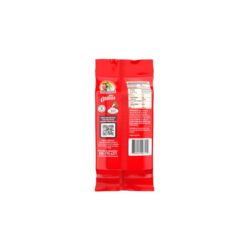LAS SEVILLANAS MINI OBLEAS CON CAJETA 20PZ 200G