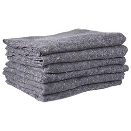 US Cargo Control Skin Moving Blankets - 80 Inches Long by 72 Inches Wide - Made with Recycled Cotton - Value Priced Single Use Blankets to Use for Moving - 6 Pack