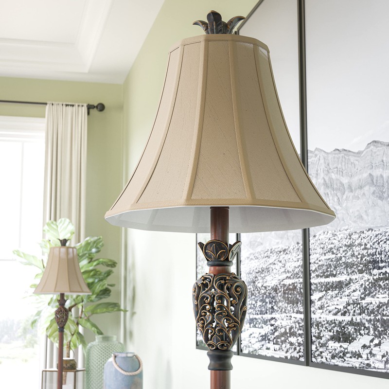 Kenroy Home 20182GR Iron Lace Buffet Lamp with Golden Ruby