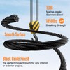 BLIKA 200FT 1/8" Black Stainless Steel Cable, T316 Marine Grade,