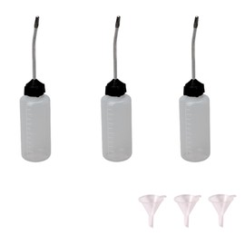 WHTCHSU 3 Pcs Needle Oiler (4 OZ), Precision Gun Oil Bottle, LDPE Oil Applicator with Extra Long 3.5 Inch Stainless Needle Tip – Easy to Use for Gun Oil, Crafts, Hinges, Sewing Machines and More