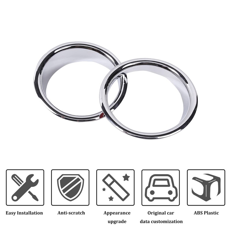 Qiosreui Front Fog Light Lamp Cover Ring for Hummer H2