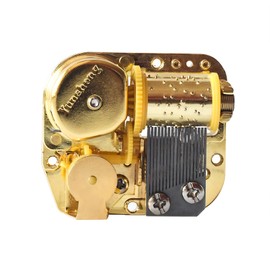 Music Box Mechanism, 18 Note Wind Up Clockwork Movement for DIY Musical Boxes and Figurines, Gold Metal Silver-Plated, Beauty and The Beast Style