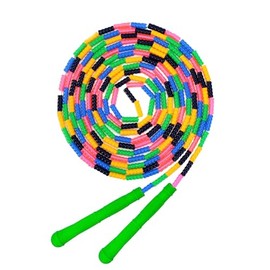Dutch Jump Rope 16 FT 1 Pack/2 Pack, Long Soft Beaded Jump Rope, Adjustable Segmented Skipping Rope for Kids Adults, Multiplayer Jumping Rope for Fitness Outdoor (1 Pack green)