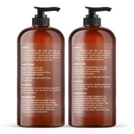 Botanic Hearth Argan Oil Shampoo And Conditioner Set | 16 Fl Oz Each With Keratin, Restorative & Moisturizing, Sulfate Free | All Hair Types & Color Treated Hair, Men And Women | (Packaging May Vary)