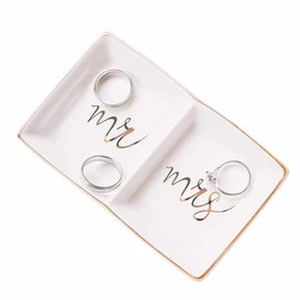 Soporte de cerámica para anillos de regalo de boda, compromiso, día de San Valentín