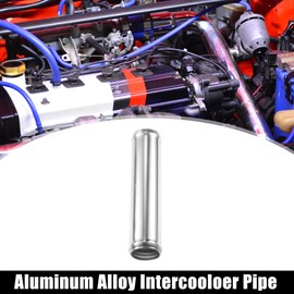 X AUTOHAUX 35mm 1.35" OD 6" 152mm Length Universal Car Aluminum Alloy Intercooler Pipe Straight Air Intake Tube - Pack of 1