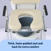 Medline Drop Arm Commode with Padded Seat and Backrest, Durable
