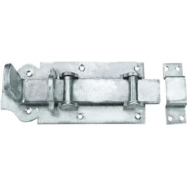 Connex Roller Lock Bolt - 180 x 80 mm - With Flat Handle & Loops - Galvanised / Stable Door Roller Lock Latch / Lock Latch / Sliding Lock / Door Lock / Fitting / DYB2207011