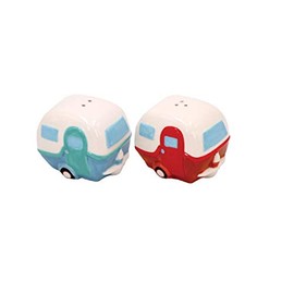DEI Happy Camper Salt and Pepper Shakers, One Size, White
