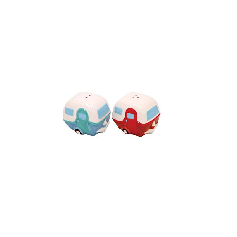 DEI Happy Camper Salt and Pepper Shakers, One Size, White