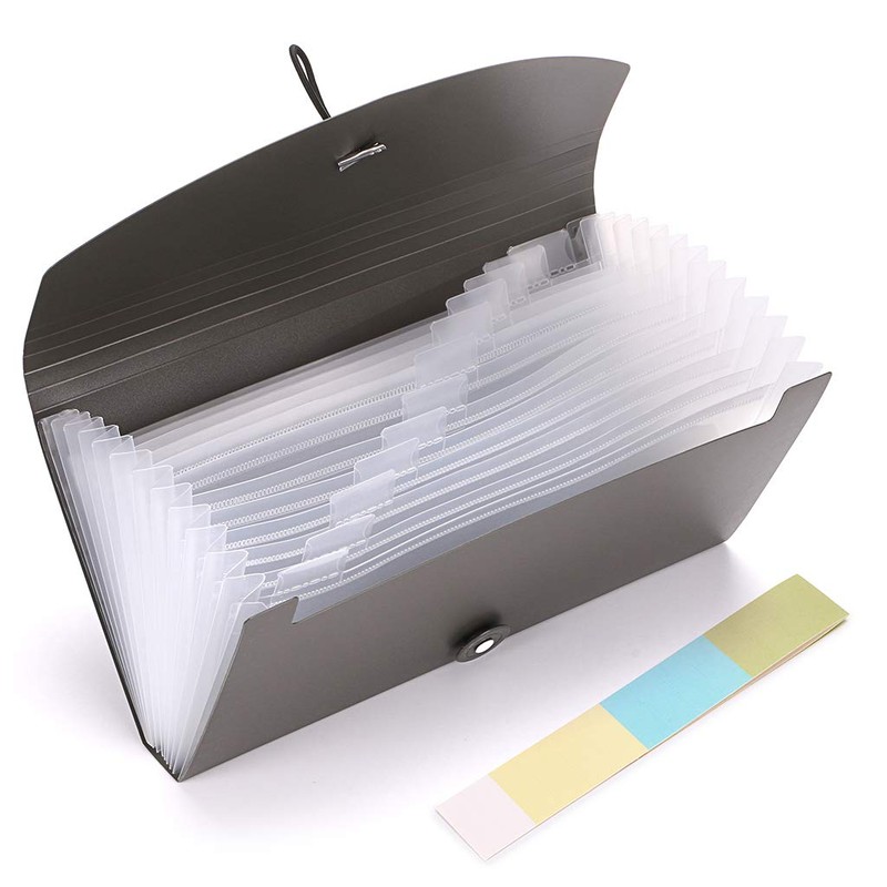 JuxYes 13 Pockets Expanding Accordion File Folder Expandable File Organizer