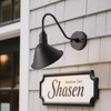 mirrea 8" Gooseneck Outdoor Sign Lighting Matte Black Barn Light
