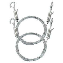 Rierdge 2 Pack 2m x 1.5mm Adjustable Picture Hanging Wire Kit, 6.6FT Heavy Duty Stainless Steel Wire Rope for Hanging Pictures/Artwork/Mirrors