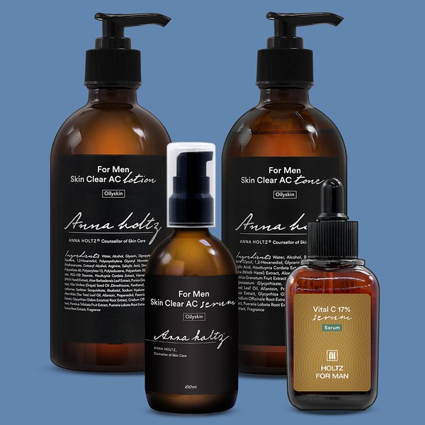 Holtz for Men Men&#39;s Intensive Care 4-Piece Set Facial Oil