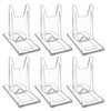 Bonsicoky 6 Pack Adjustable Clear Acrylic Book Display Stands