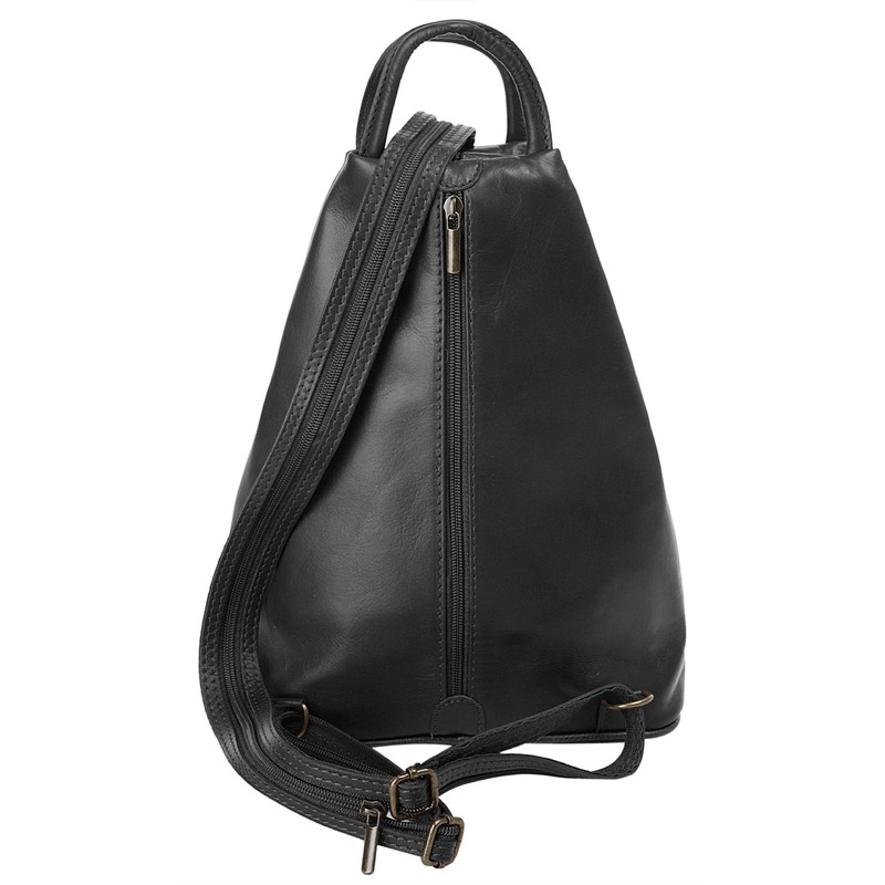Samantha Look 019544 Women's Rucksack Genuine Leather, black, Einheitsgröße