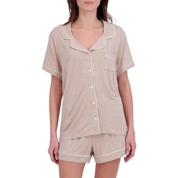 BORN Heathered Modal Pajamas for Women, Summer Pajama Sets for