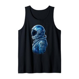 Retro Astronaut Space Galaxy Vintage Sci-Fi Tee Tank Top