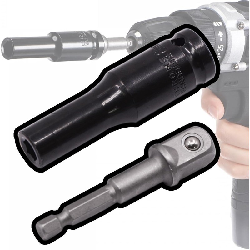 TA-VIGOR 1/2" Drive Socket Accessory Set, 17mm 6-Point Deep Impact