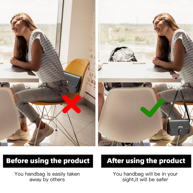 COONE Foldable Purse Hook Table Handbag Hanger Desk Hooks for