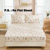 Cozaline Floral Fitted Sheet Queen Premium 100% Cotton Bedding Farmhouse