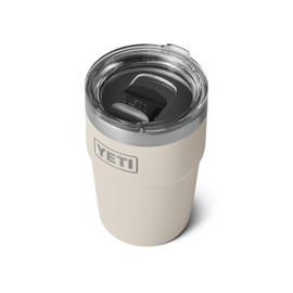 YETI Rambler 16 oz Stackable Tumbler, Vacuum Insulated, Stainless Steel with MagSlider Lid, Cape Taupe