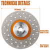 Vearter 5'' Vacuum Brazed Diamond Saw Blade, Grinding Disc Cutting