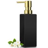 GMISUN Gold Hand Soap Dispenser, Black Glass Soap Dispenser with