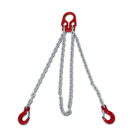 10Ft Adjustable Chain Sling 6613 lbs Load Lifting Chains 5/16 Inch Chain Slings for Lifting 2 Legs Heavy Duty Lifting Chains with Adjustable Hooks for Industrial Engine Hoist【3ton】