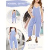 viehunt Girls Casual Loose Fit Modal Jumpsuits Spaghetti Strap Sleeveless