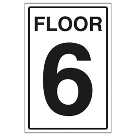 V Safety Floor 6 150 x 200mm - 2mm Rigid Plastic Safety Sign