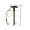 Generic T-Handle Locking pin, 304 Stainless Steel Grip Push-Button Locking