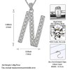 Cubic Zirconia Initial Necklace Letter N Neckalce for Women Girls