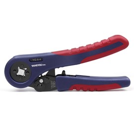 Yangoutool Herramienta de prensado de virolas: AWG 28-7, crimpadora de virola de carraca cuadrada autoajustable, modelo YG6-4, ideal para conectores de extremo de virola y terminales de distribución