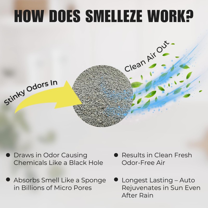 SMELLEZE Reusable Laundry Smell Removal Deodorizer Pouch: Removes Clothing Stink