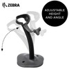 Zebra Gooseneck Stand for LS2208 Series Handheld Scanner Twilight Black