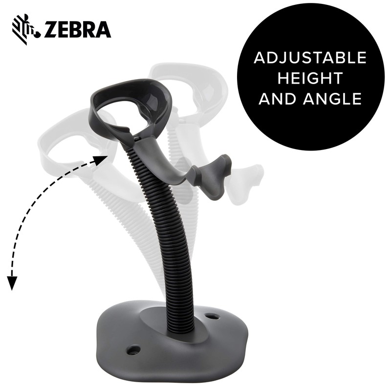 Zebra Gooseneck Stand for LS2208 Series Handheld Scanner Twilight Black