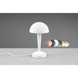 lightling Carina LED Table Lamp Metal Modern Light Indoor IP20 Switch Dimmer Function On/Off Touch Function Diameter 15 cm Height 26 cm 4.9 W Matte White