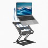 ACT AC8140 Foldable Aluminium Laptop Stand, Height-Adjustable Laptop Stand, up