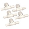SEAFLO Plastic PEX Pipe Coupling Fitting Tee Style 1/2"-14 MNPT