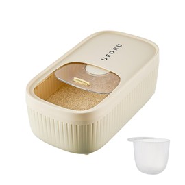 UFORU Rice Storage Container - Flour Dispenser, Pet Food Container, 6.9Qt/11 Lb Dry Food Storage Bucket with Lid, BPA Free, Silicon Ring & Moisture Proof, Kitchen Organizer for Cereal/Grain/Soda/Pasta