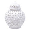 Lilly Pulitzer Ginger Jar with Lid, 10" Tall Ceramic White
